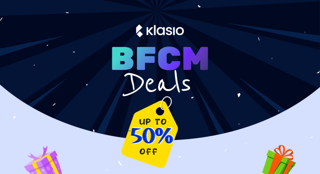 Klasio BFCM Discount Banner