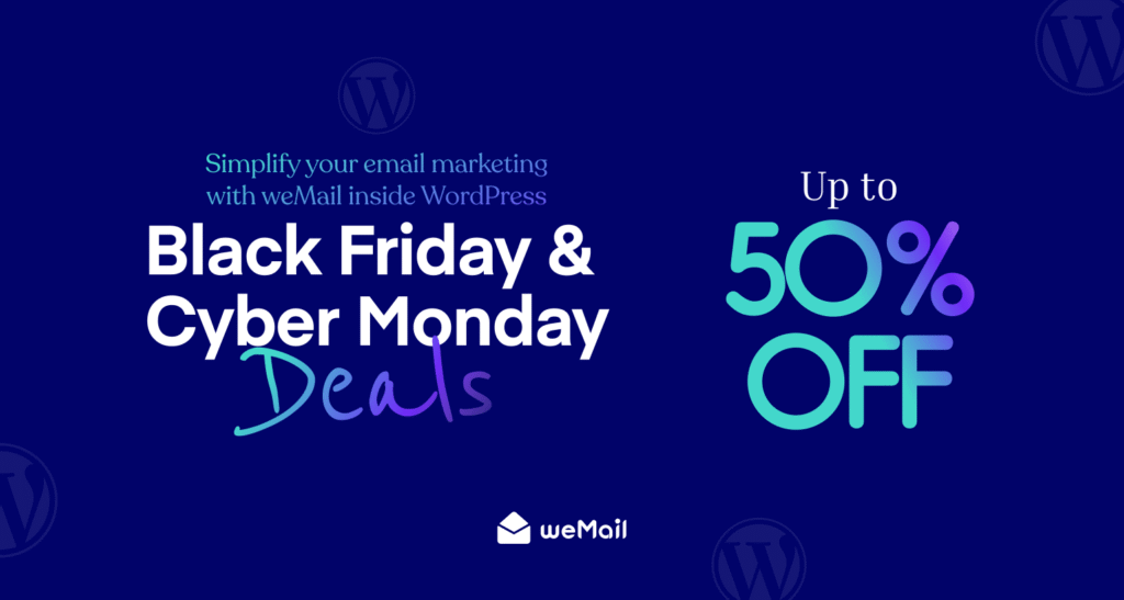 weMail BFCM Discount Banner