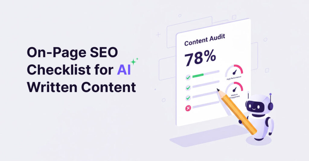 On-page SEO checklist for AI-written content