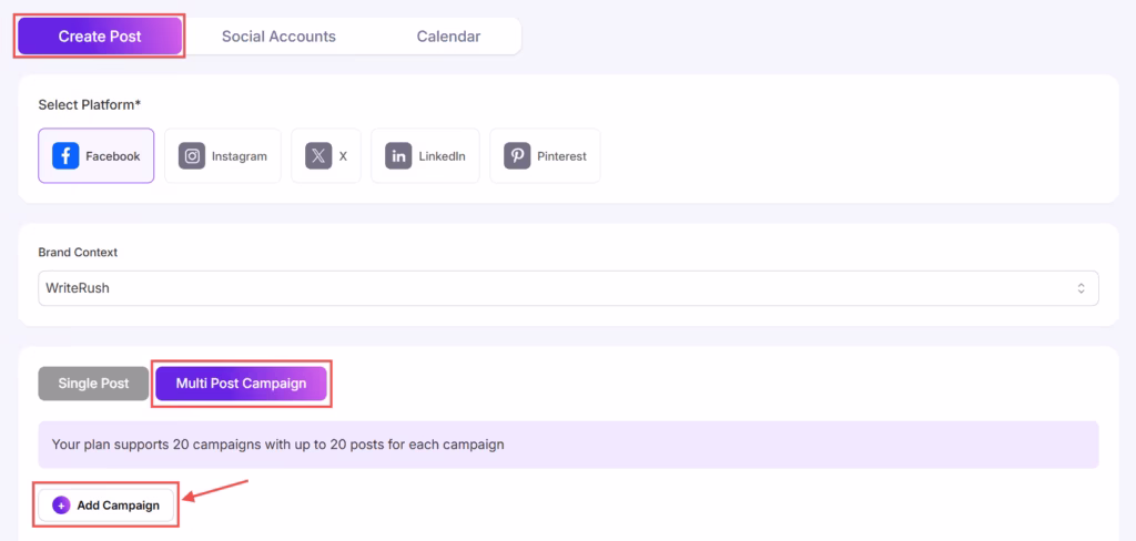multi post campaign