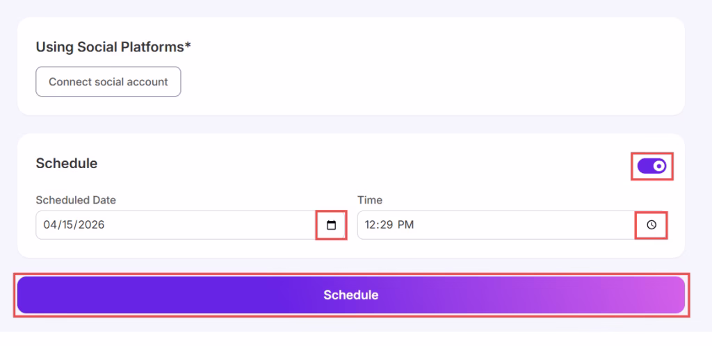 schedule date time