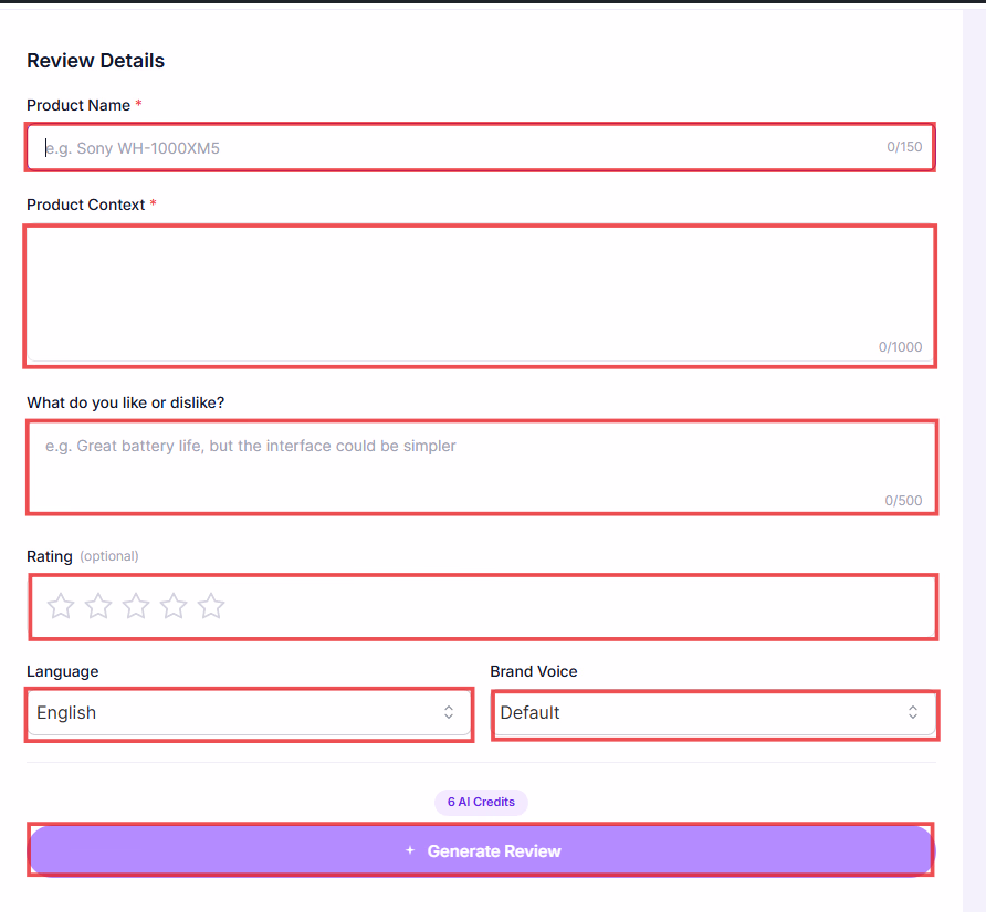 generate product review