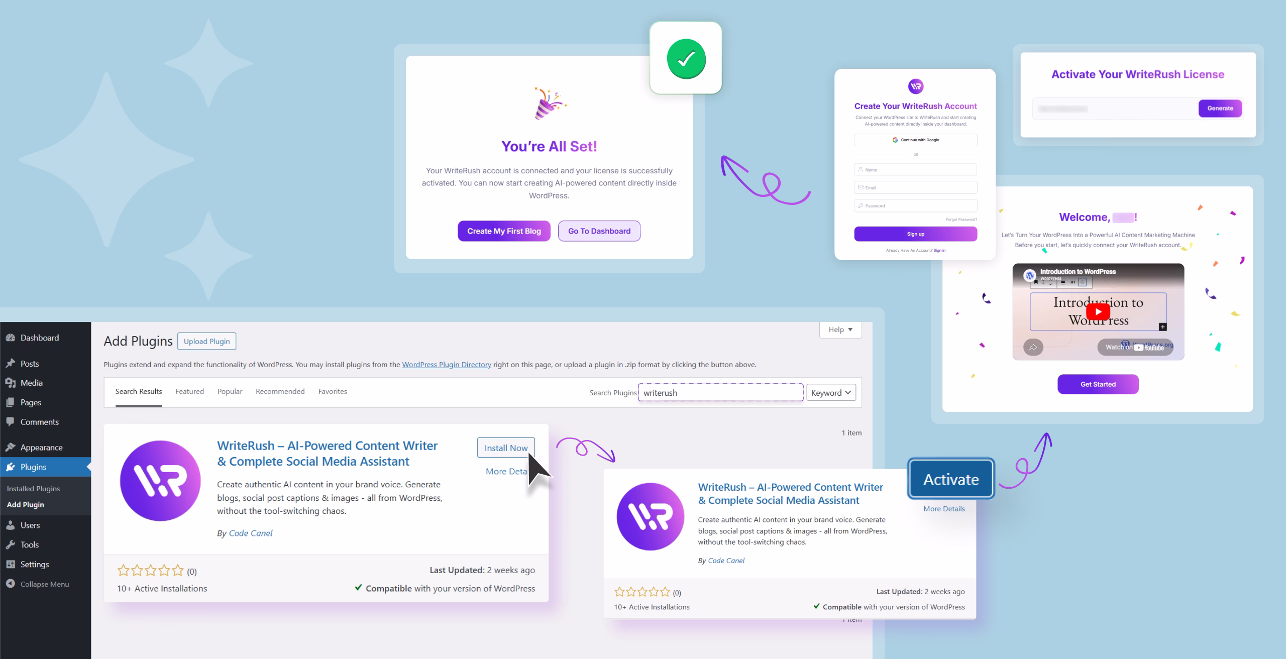 Install WriteRush on Your WordPress Site