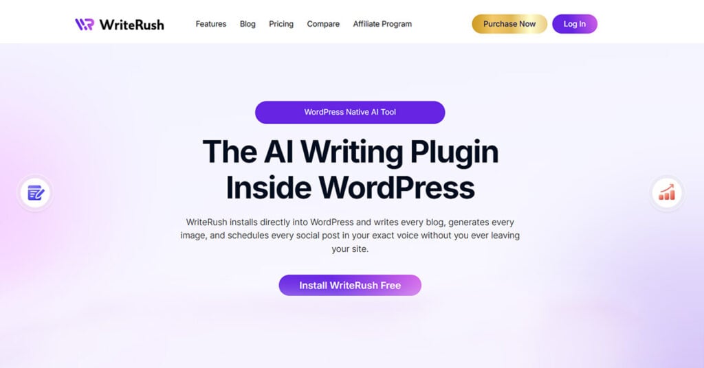 WriteRush Feature Image - AI Writing Plugin Inside WordPress