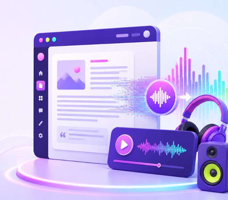 turn blogs into audio on wordpress